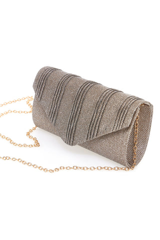 Clutch da sera blu con pieghe e brillantini COVERI COLLECTION SERA 099