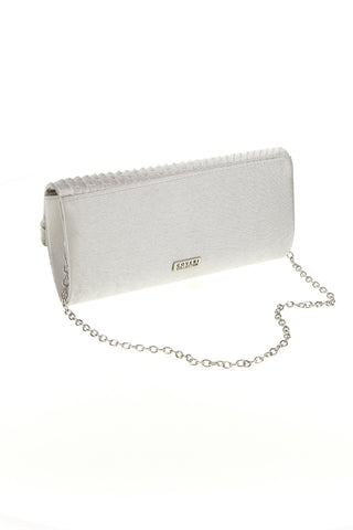 Silberne Kupplungstasche mit Kette Coveri collection SUI SERA 099 6