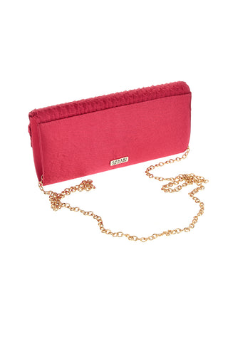 Fuchsia Kupplungstasche mit Kette Coveri collection SUI SERA 099 6