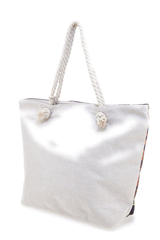 Borsa mare leopardata con manici corda Juice ITACA