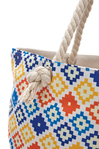 Borsa mare con pochette fantasia multicolore Juice Ischia 0169