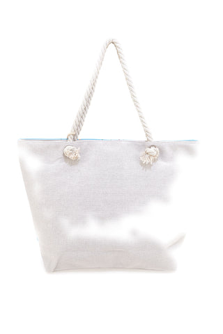 Borsa mare azzurra con stampa fantasia e pochette Juice ELBA 169