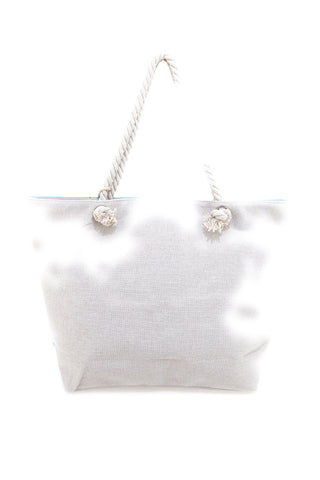 Borsa mare azzurra con stampa fantasia e pochette Juice ELBA 169