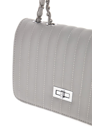 Borsa grigia trapuntata con doppio manico PRIMA RIGA SPA ATENA