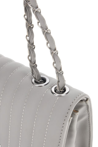 Borsa grigia trapuntata con doppio manico PRIMA RIGA SPA ATENA