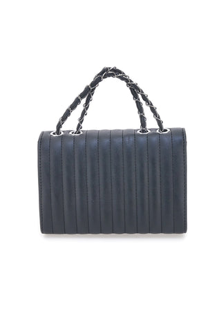 Schwarze gesteppte Tasche mit Doppelgriff PRIMA RIGA SPA ATENA