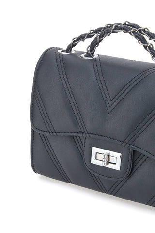 Schwarze gesteppte Tasche mit Griff PRIMA RIGA SPA ERA