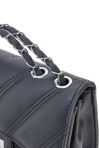 Schwarze gesteppte Tasche mit Griff PRIMA RIGA SPA ERA