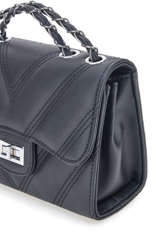 Schwarze gesteppte Tasche mit Griff PRIMA RIGA SPA ERA