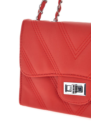 Borsa rossa trapuntata con manico PRIMA RIGA SPA ERA