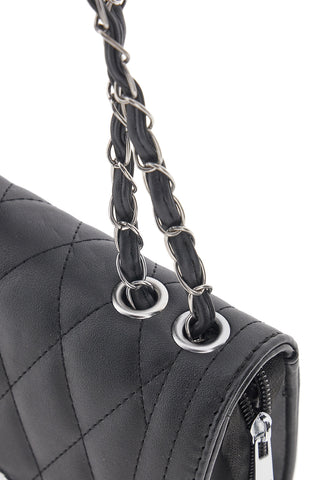 Borsa nera trapuntata con tracolla a catena Prima Riga SPA CLIO