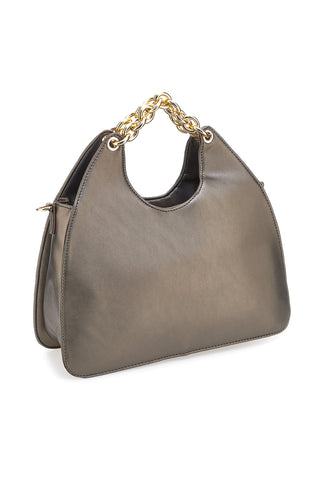 Borsa trapuntata verde oliva con manici a catena Laura Biagiotti LB25W-261-2