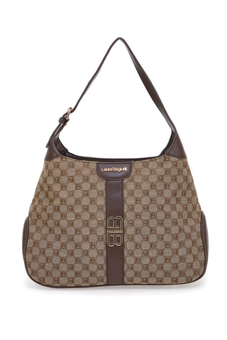 Borsa logata marrone con manico a spalla Laura Biagiotti LB25W-255-6