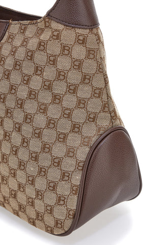 Borsa logata marrone con manico a spalla Laura Biagiotti LB25W-255-6