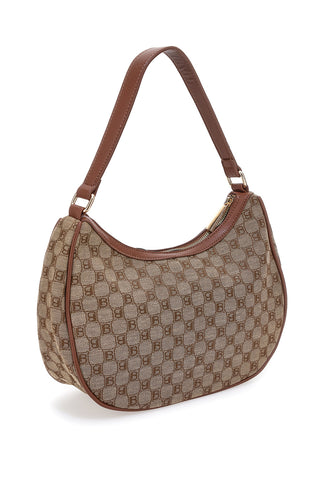 Borsa logata marrone a spalla con dettaglio logo Laura Biagiotti LB25W-255-7