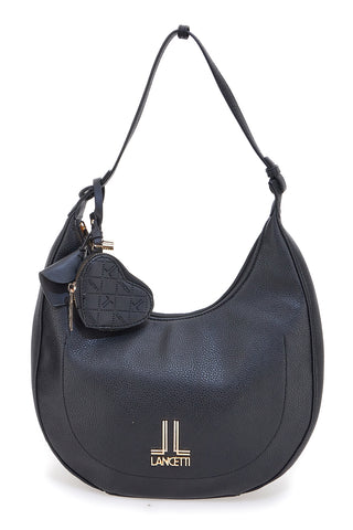 Lancetti LL25W-100-3 Schwarze Hobo-Tasche mit herzförmigem Münzfach