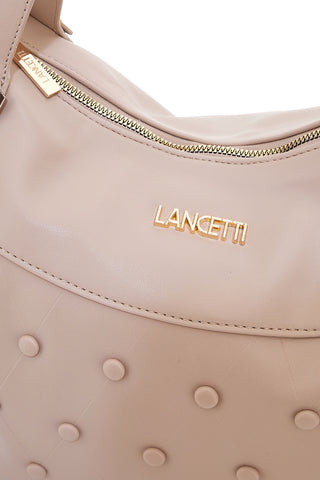 Lancetti LL25W-101-3 Einkaufstasche in Puderrosa mit runden Nieten