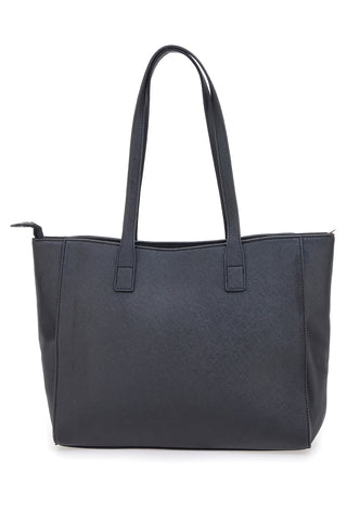 Borsa shopping nera con pochette logata Lancetti LL25W-106-2