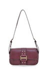 Borsa a tracolla bordeaux con tasche frontali Guido Vietri K30,365,B016