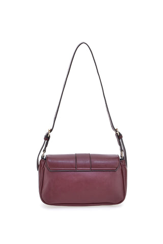 Borsa a tracolla bordeaux con tasche frontali Guido Vietri K30,365,B016