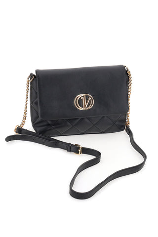 Borsa nera trapuntata con catena dorata Guido Vietri K30,369,B023