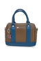 Borsa marrone e blu con doppi manici Cotton Belt K19,045,B028