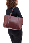 Borsa shopping bordò con tasche interne Cotton Belt K19,040,009