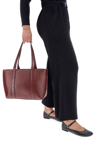 Borsa shopping bordò con tasche interne Cotton Belt K19,040,009