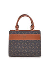 Borsa marrone con doppi manici Basile BA1146LOG