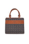 Borsa marrone con doppi manici Basile BA1146LOG