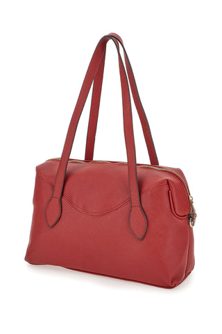 Borsa rossa con doppi manici e tracolla removibile Basile BA1309SAF