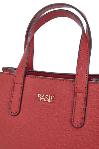Borsa a mano rossa con tracolla inclusa Basile Class BA11959SAF