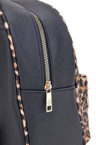 Basile BA1271N-MAC Rucksack mit Animal-Print und schwarzen Details
