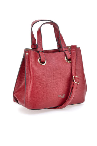 Basile BA1311DOLL Burgunderrote Tasche mit Doppelgriff und Schultergurt