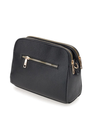 Borsa nera compatta con doppia zip Basile BA1274DOLL