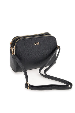 Borsa nera compatta con doppia zip Basile BA1274DOLL