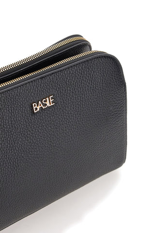 Borsa nera compatta con doppia zip Basile BA1274DOLL