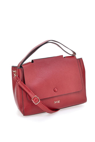 Burgunder Handtasche mit Schultergurt und Innentaschen Basile CLASS BA1275DOLL