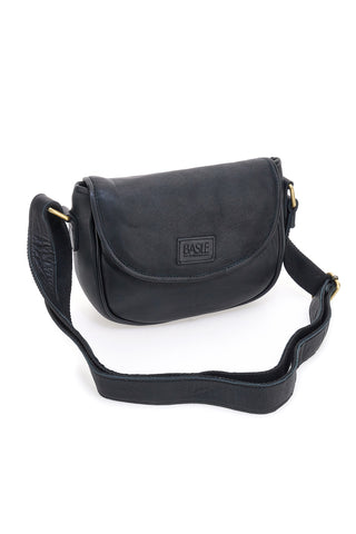 Basile BA3542DX Schwarze Handtasche aus echtem Leder