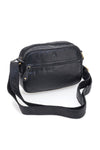 Borsa a tracolla nera compatta con zip Basile BA3543TI