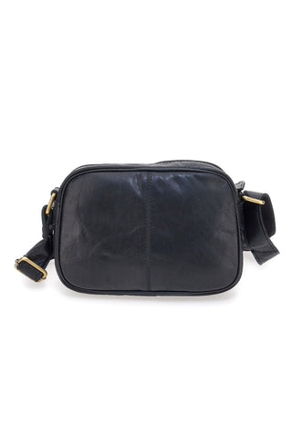 Borsa a tracolla nera compatta con zip Basile BA3543TI