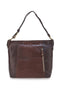 Borsa a spalla marrone cognac in vera pelle artigianale con zip Basile BA3665TI