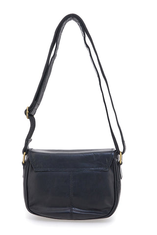 Basile CLASS BA3542TI Schwarze Klapptasche aus echtem Leder