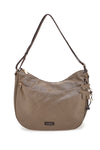 Borsa taupe con charm orsetto e zip dorate Naj-Oleari 61329/BOBA13