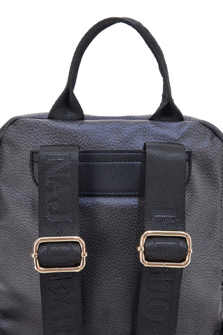 Naj-Oleari COB 62050/BOBA13 Schwarzer Rucksack mit Teddybär-Schlüsselanhänger