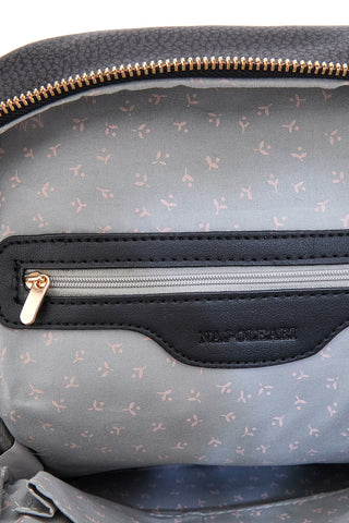 Zaino nero con portachiavi orsetto Naj-Oleari COB 62050/BOBA13