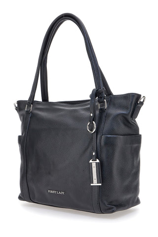 Schwarze Shoppertasche mit Henkeln und Schultergurt, inklusive First Lady SL 8251