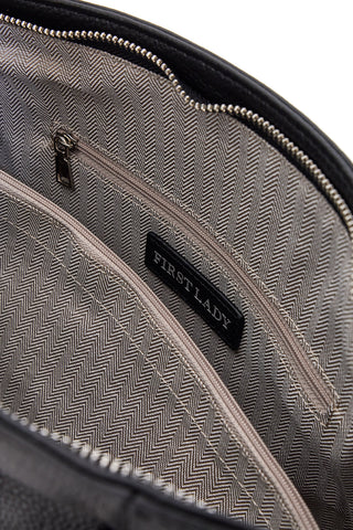 Schwarze Shoppertasche mit Henkeln und Schultergurt, inklusive First Lady SL 8251