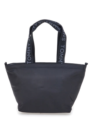 Borsa shopper mini nera in tessuto con manici logati Tommy Jeans Daily Mini Tote