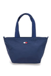 Borsa shopper mini blu in tessuto con manici logati Tommy Jeans Daily Mini Tote